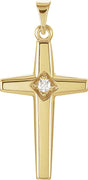 14K Gold Cross Pendant – 23x14mm - Yellow Gold