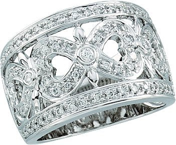 14K Gold Round Natural Diamond Accented Ring – 1/2 CTW