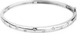 14K Gold Round Lab-Grown Diamond Accented Hinged Bangle Bracelet - White Gold