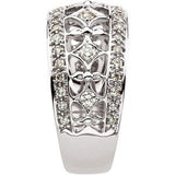 14K Gold Natural Diamond Accented Ring II - view 4