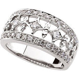 14K Gold Natural Diamond Accented Ring II - view 5