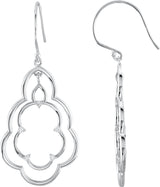 14K Gold Round Natural Diamond Freeform Earrings II