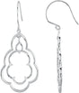 14K Gold Round Natural Diamond Freeform Earrings II