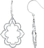 14K Gold Round Natural Diamond Accented Silhouette Earrings