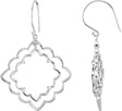 14K Gold Round Natural Diamond Accented Dangle Earrings – 1.5mm Stones