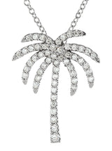 Platinum Palm Tree Necklace - view 3