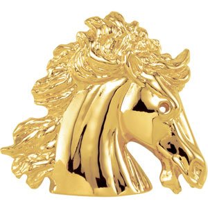 14K Gold The Magnificent Lipizzaner Pendant - Yellow Gold
