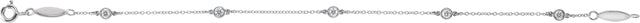 14K Gold Round Lab-Grown Diamond Bezel-Set Five-Station Bracelet - White Gold - view 4