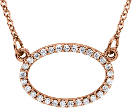 14K Gold Accented Necklace - Rose Gold