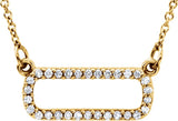14K Gold Geometric Necklace - Yellow Gold