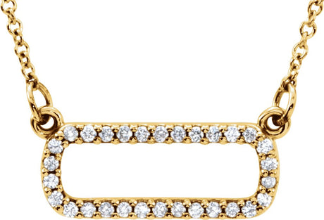 14K Gold Geometric Necklace - Yellow Gold