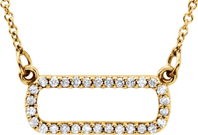 14K Gold Geometric Necklace - Yellow Gold