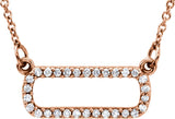 14K Gold Geometric Necklace - Rose Gold