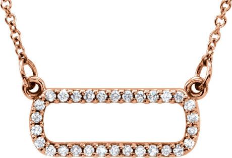 14K Gold Geometric Necklace - Rose Gold