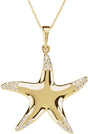 14K Gold Accented Starfish Necklace