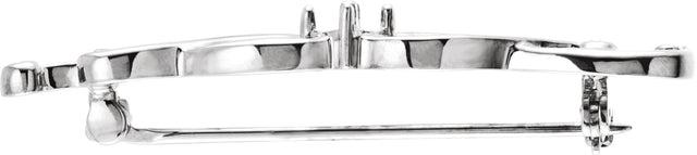 14K Gold Round Natural Diamond Sculptural Brooch - view 4