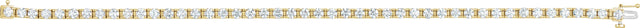 14K Gold Round Natural Diamond Line Bracelet – 3mm Stones - Yellow Gold - view 3