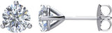 14K Gold Natural Diamond Round 3-Prong Cocktail-Style Stud Earrings - White Gold