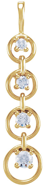 18K Gold Journey Pendant - White Gold - view 3