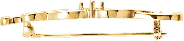 14K Gold Round Natural Diamond Sculptural Brooch - view 2