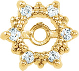 14K Gold Natural Diamond Halo-Style Earring Jackets VIII - Yellow Gold