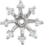 14K Gold Natural Diamond Halo-Style Earring Jackets XX - White Gold