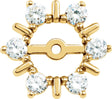 14K Gold Natural Diamond Halo-Style Earring Jackets II - White Gold