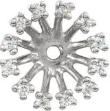 14K Gold Natural Diamond Halo-Style Earring Jackets XIX - White Gold