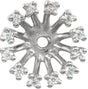 14K Gold Natural Diamond Halo-Style Earring Jackets XIX - White Gold
