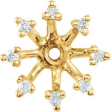 14K Gold Natural Diamond Halo-Style Earring Jackets XX - Yellow Gold