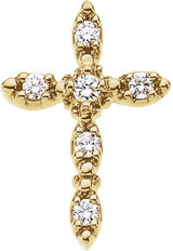 14K Gold Cross Pendant - view 2