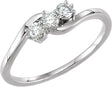 Platinum Round Natural Diamond Three-Stone Ring