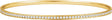 14K Gold Round Natural Diamond Bangle Bracelet - Yellow Gold