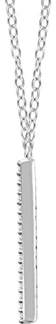 14K Gold Round Natural Diamond V Necklace - White Gold - view 2
