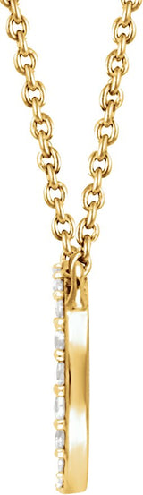 14K Gold Round Natural Diamond Cluster Necklace - Yellow Gold - view 2