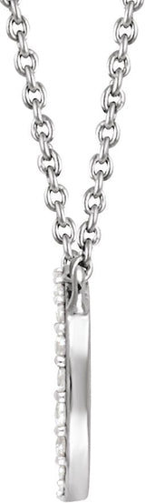14K Gold Round Natural Diamond Cluster Necklace - White Gold - view 2