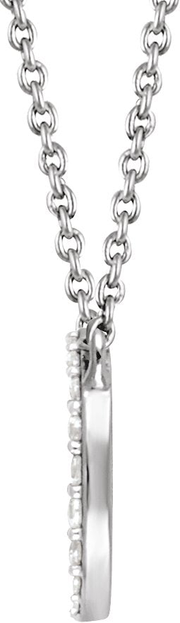 14K Gold Round Natural Diamond Cluster Necklace - White Gold - view 2