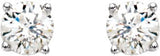 Platinum Natural Diamond Round 4-Prong Stud Earrings – 2.8-6.3mm Stones - view 2