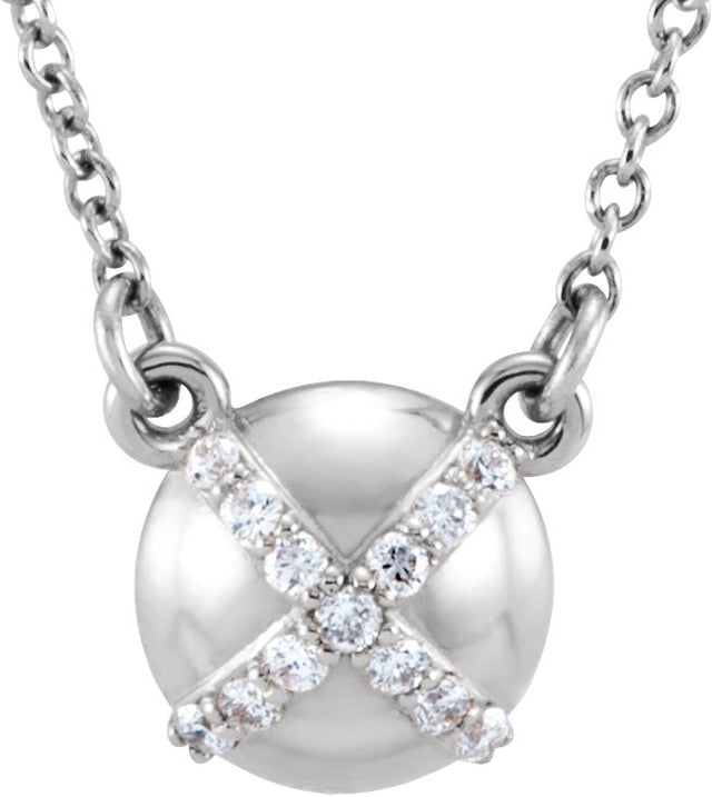 Platinum X Necklace