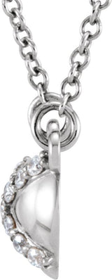14K Gold X Necklace - White Gold - view 2