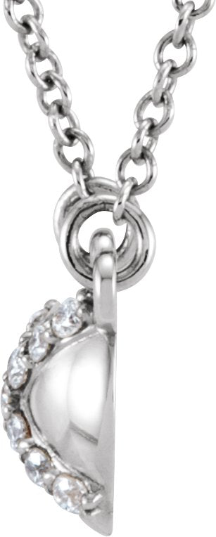 14K Gold X Necklace - White Gold - view 2