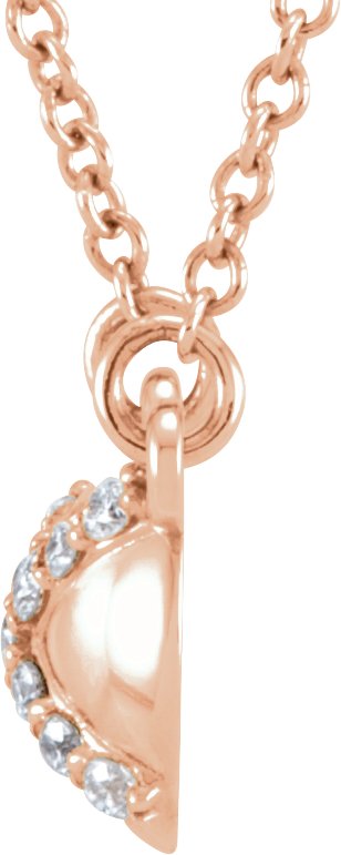 14K Gold X Necklace - Rose Gold - view 2