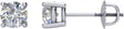14K Gold Natural Diamond Round 4-Prong Stud Earrings – 3.9-5.75mm Stones - White Gold