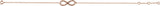 14K Gold Round Natural Diamond Infinity-Inspired Bracelet - Rose Gold - view 2