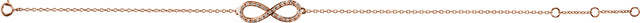 14K Gold Round Natural Diamond Infinity-Inspired Bracelet - Rose Gold - view 2