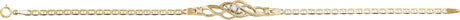 14K Gold Round Natural Diamond Accented Anchor Bracelet - view 2