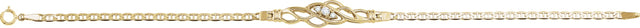 14K Gold Round Natural Diamond Accented Anchor Bracelet - view 2