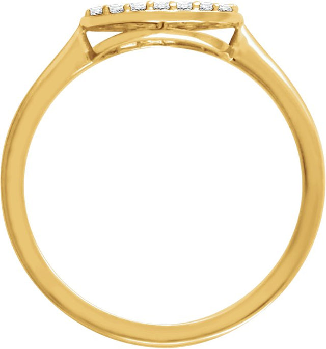 14K Gold Round Natural Diamond Cluster Ring IV - Yellow Gold - view 2