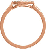 14K Gold Round Natural Diamond Cluster Ring IV - Rose Gold - view 2