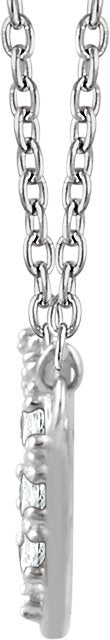14K Gold Round Natural Diamond Cluster Necklace – 1/6 CTW - White Gold - view 2